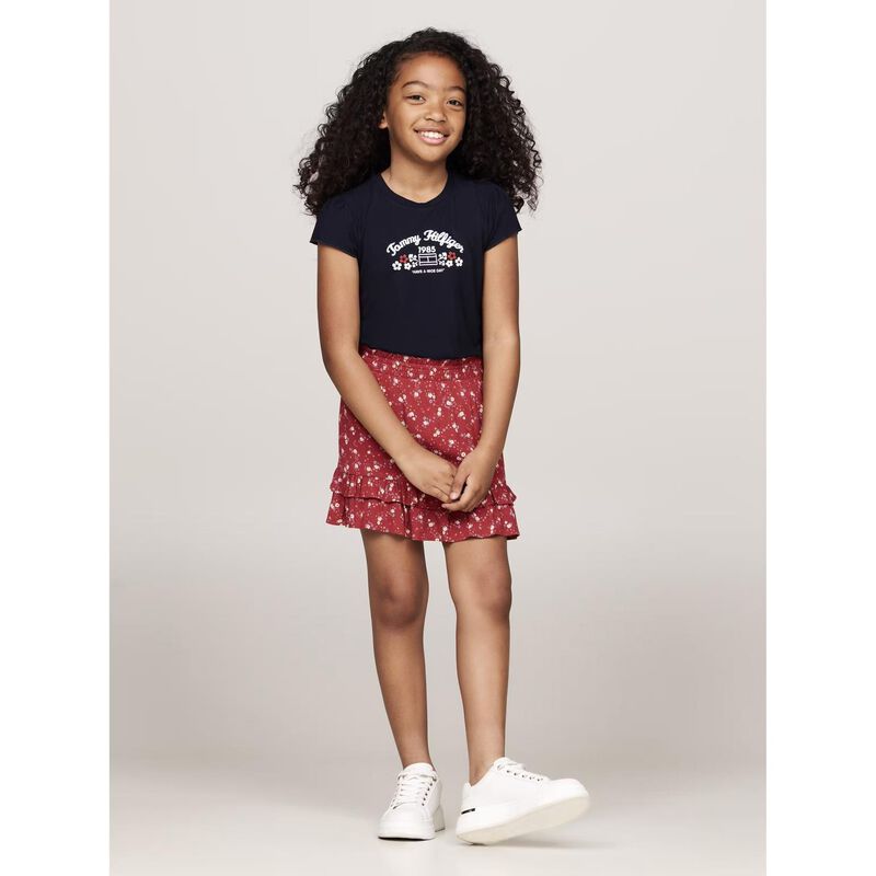 Tommy Hilfiger Flower Aop Mini Skirt 8-14Y image number 2